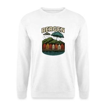 Bergen - Norwegen - Unisex Pullover - Weiß - Vorne