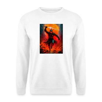 Ninja fougueux au combat - Sweat-shirt Unisexe - blanc - Devant