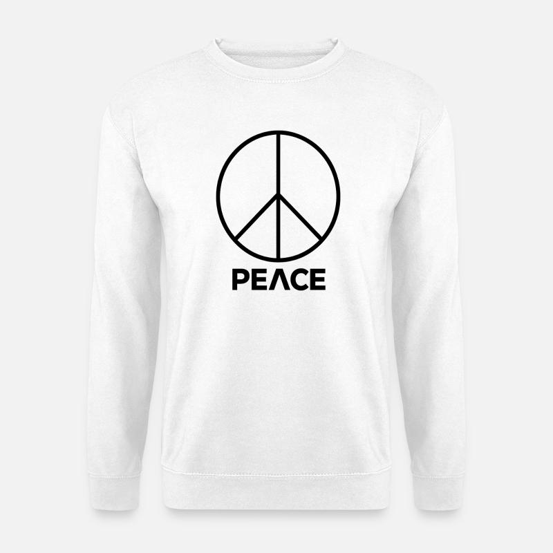 Friedenssymbol Peace Emblem Design - Unisex Pullover - Weiß