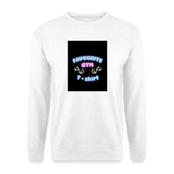 Favoris T-shirt de gym avec icônes d’haltères - Sweat-shirt Unisexe - blanc - Devant