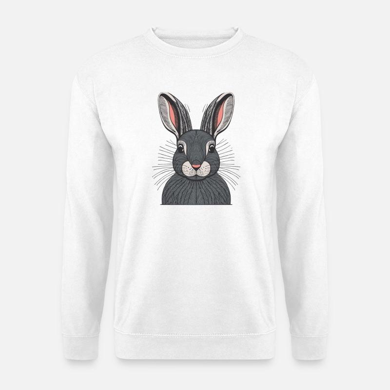 Hase - Unisex Pullover - Weiß