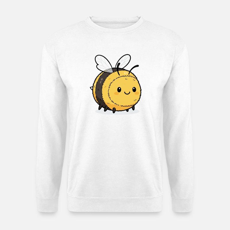 Niedliche Bienen Illustration - Unisex Pullover - Weiß