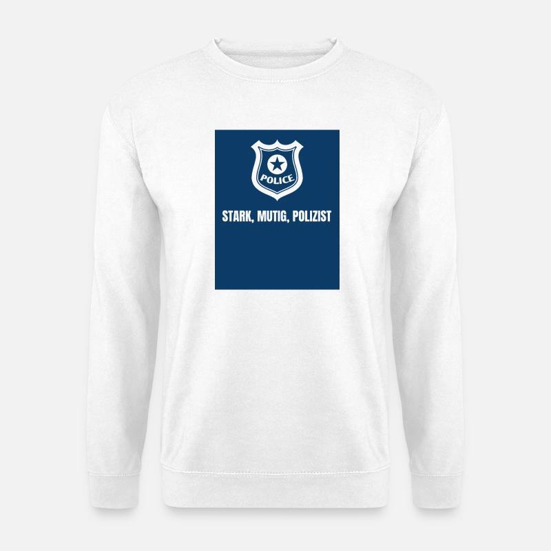 T-Shirt Polizei - Unisex Pullover - Weiß