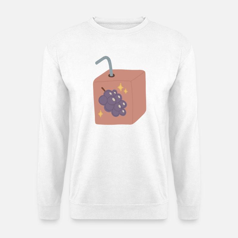 Grape Juice Box Design - Unisex Sweatshirt - white