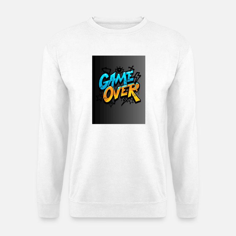Graffiti Style Game Over Design - Unisex Pullover - Weiß