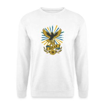 Ukraine Freedom Crest Dove Sunflowers - Unisex Sweatshirt - white - Front