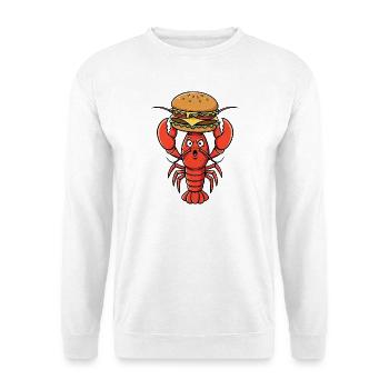 Drôle de crabe de homard Cheeseburger de restauration rapide - Sweat-shirt Unisexe - blanc - Devant