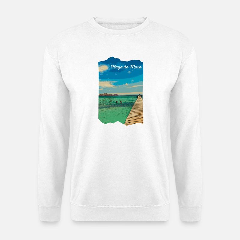 Playa de Muro - Mallorca - Unisex Pullover - Weiß