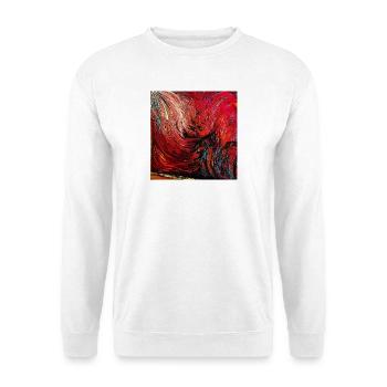 Feuerwirbel Leinwanddruck - Unisex Pullover - Weiß - Vorne
