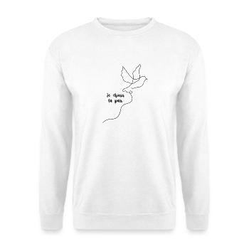 Je choisis la paix - Sweat-shirt Unisexe - blanc - Devant
