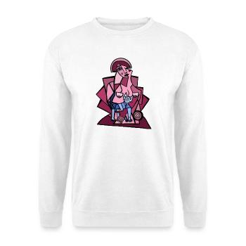 Moi, trop réfléchir avec mon chat - Sweat-shirt Unisexe - blanc - Devant