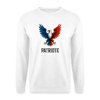 Aigle flamboyant bleu blanc rouge France Patriote - Sweat-shirt Unisexe - blanc - Devant