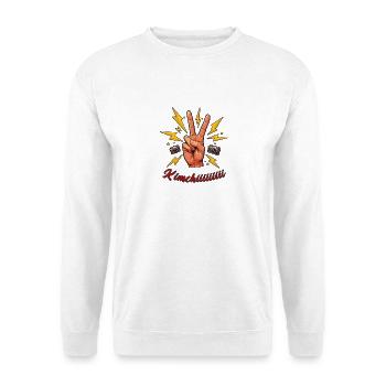Sag Kimchiiiiii – Victory Hand Korea Fun Design - Unisex Sweatshirt - white - Front