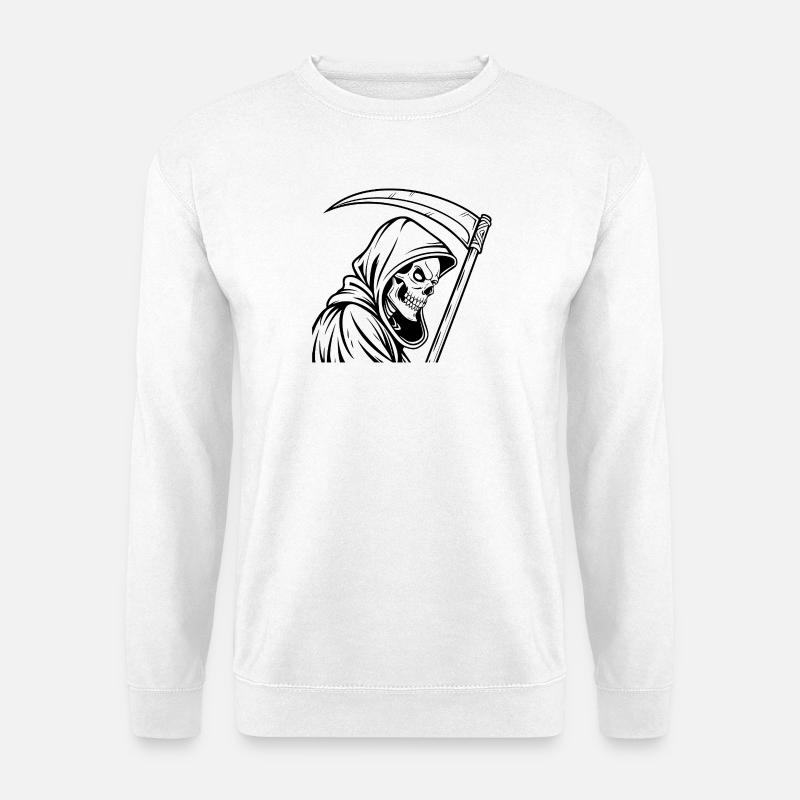 Reaper Design Grim Reaper with Scythe - Unisex Sweatshirt - white