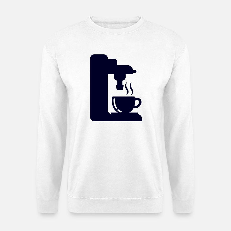 Espresso Silhouette Kaffeekunst - Unisex Pullover - Weiß
