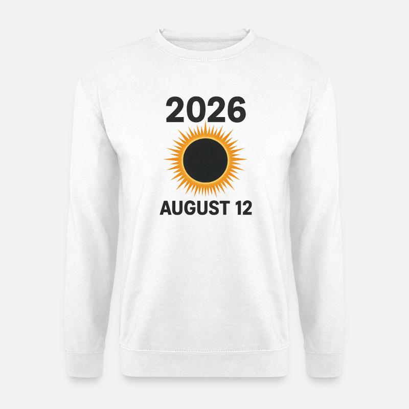 2026 August 12 - totale Sonnenfinsternis - Unisex Pullover - Weiß