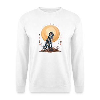 Loup Bohème - Sweat-shirt Unisexe - blanc - Devant
