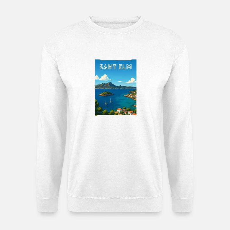 Sant Elm - Mallorca - Unisex Pullover - Weiß