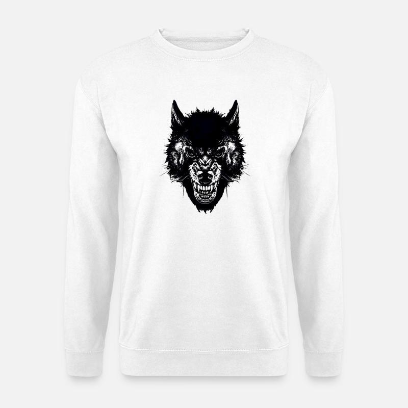 Wolf - Unisex Pullover - Weiß