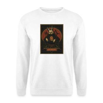 Anarchic bunny in punk style - Unisex Sweatshirt - white - Front