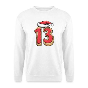 13 Zahl Keks Weihnachten - Unisex Pullover - Weiß - Vorne