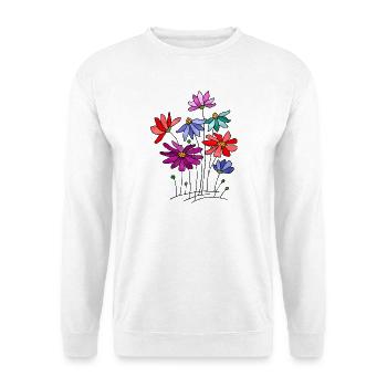 Fleur - Sweat-shirt Unisexe - blanc - Devant