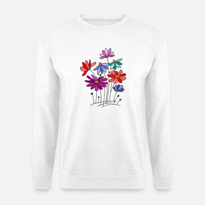 Blumen - Unisex Pullover - Weiß