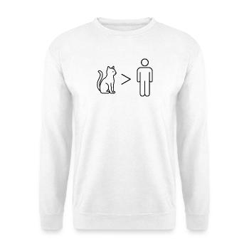 Cats over men - Design von Vany schreibt - Unisex Pullover - Weiß - Vorne