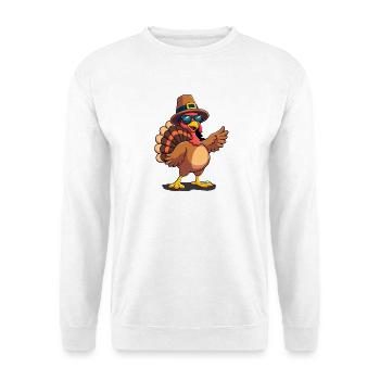 Thanksgiving Drôle Dinde de Thanksgiving - Sweat-shirt Unisexe - blanc - Devant
