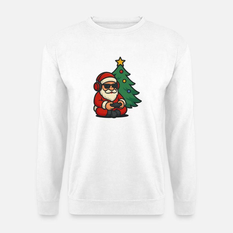 Gamer Santa Weihnachten  - Unisex Pullover - Weiß