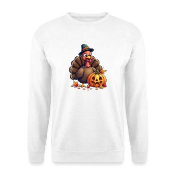 Thanksgiving Drôle Dinde de Thanksgiving - Sweat-shirt Unisexe - blanc - Devant