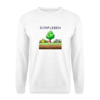 Dorflleben Pixelwelt - Unisex Pullover - Weiß - Vorne
