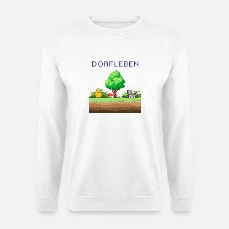 Dörflleben Pixelwelt - Unisex Sweatshirt - white