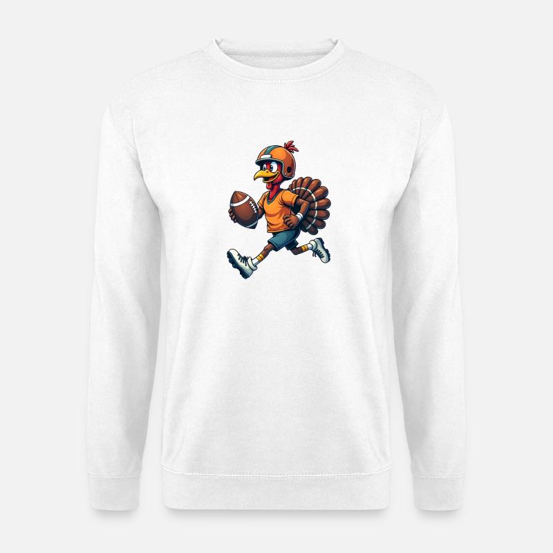 Thanksgiving Football Truthahn - Unisex Pullover - Weiß