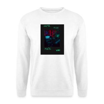 Neon Retro Gaming Room Saying - Unisex Sweatshirt - white - Front
