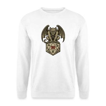 Gargoyle on a D20 Dice Arc - Unisex Sweatshirt - white - Front