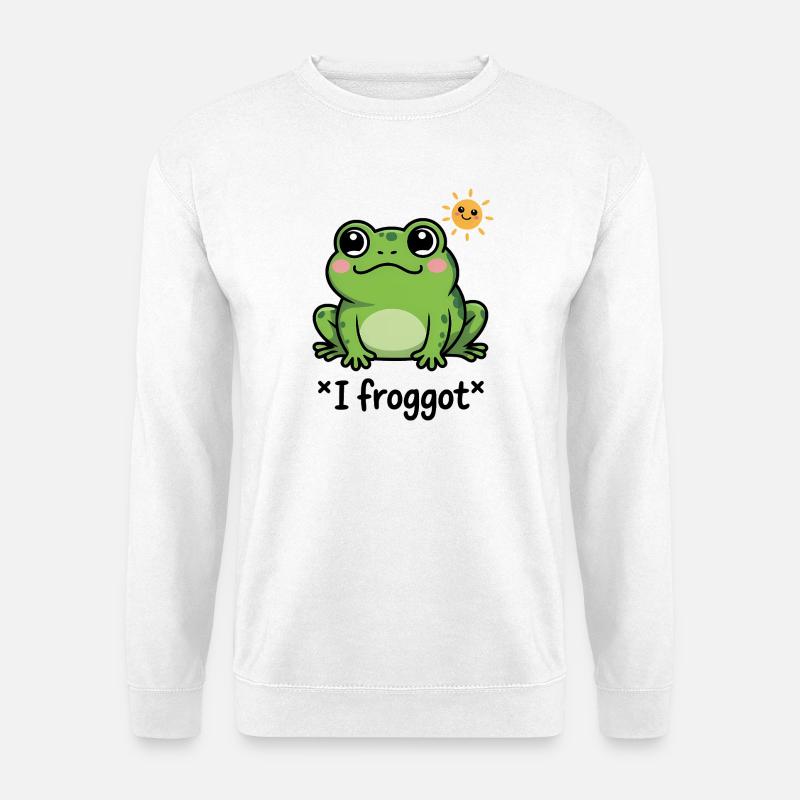 I Froggot – Süßes Frosch-Memeshirt - Unisex Pullover - Weiß