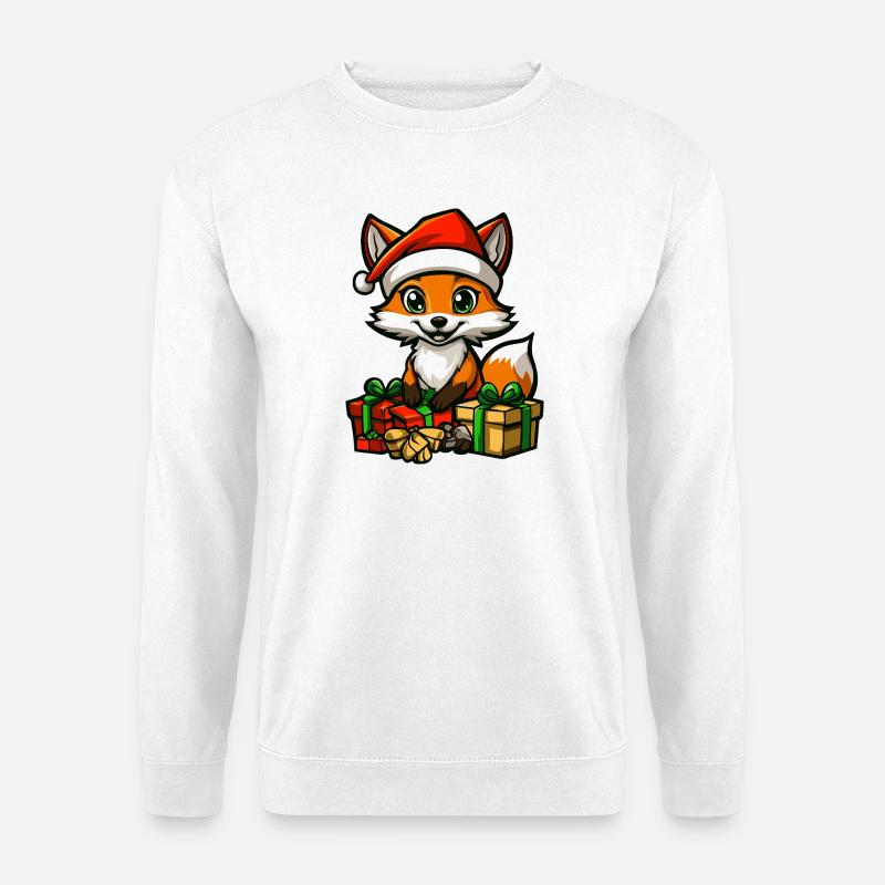 Fuchs Weihnachten Geschenke - Unisex Pullover - Weiß