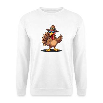 Thanksgiving Drôle Dinde de Thanksgiving - Sweat-shirt Unisexe - blanc - Devant
