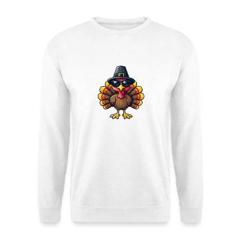 Thanksgiving Lustiger Thanksgiving Truthahn - Unisex Pullover - Weiß - Vorne