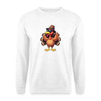 Thanksgiving Drôle Dinde de Thanksgiving - Sweat-shirt Unisexe - blanc - Devant