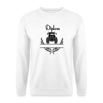 Diplom Tractor – Namespace - Unisex Sweatshirt - white - Front