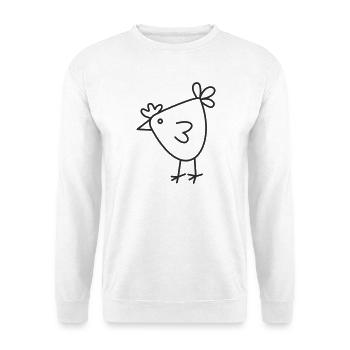 Fröhliches Huhn Cartoon - Unisex Pullover - Weiß - Vorne