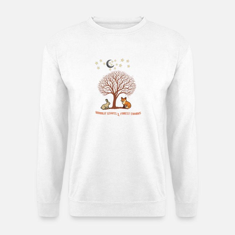 Mitternacht blättert Waldfreunde - Unisex Pullover - Weiß