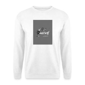 Finden Sie eine monochrome Schrift - Unisex Pullover - Weiß - Vorne