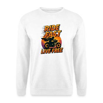Ride Fast Live Free - Unisex Sweatshirt - white - Front