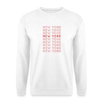 Diagramme de la grille de New York - Sweat-shirt Unisexe - blanc - Devant