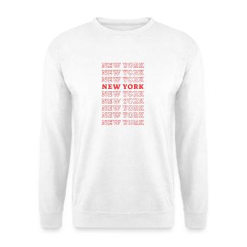 New York Raster-Typografie - Unisex Pullover - Weiß - Vorne