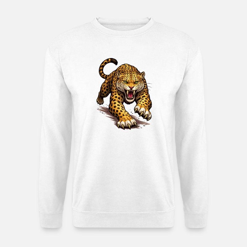 Leopard Animal Comic - Unisex Sweatshirt - white