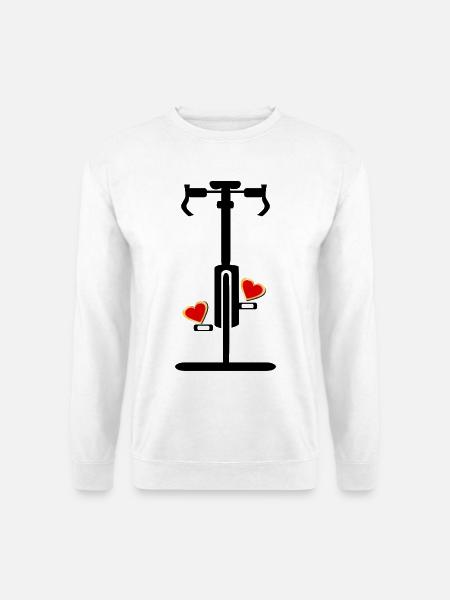 Saint-Valentin Cycling Cycling - Sweat-shirt Unisexe - blanc